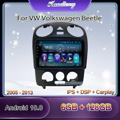 Kaudiony 9" Android 10.0 Car Radio For VW Volkswagen Beetle Car Dvd Multimedia Player Auto GPS Navigation Carplay Stereo Video