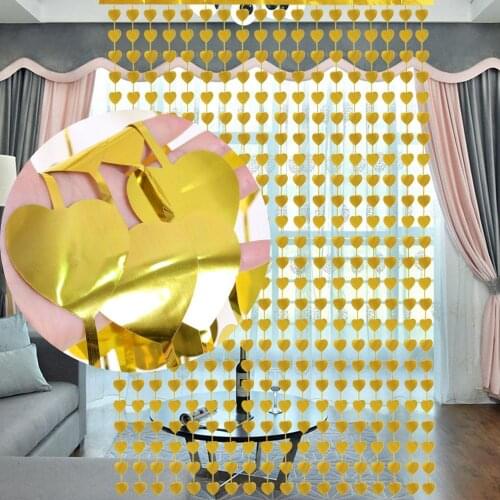 Heart-shaped Decorative Curtain Birthday Wedding Party Decoration