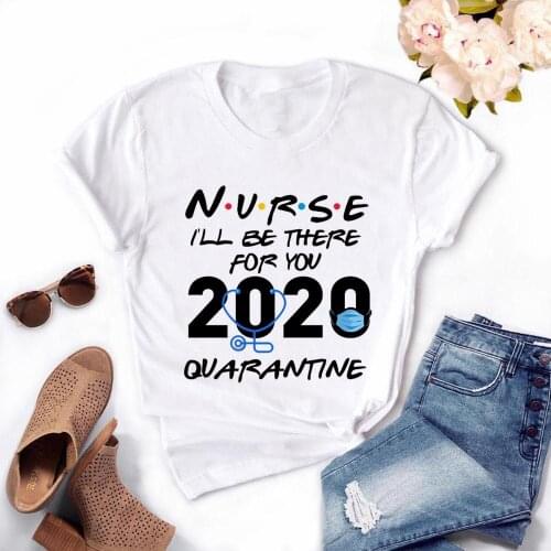 Womens Nurse is Hero Print T-shirts Girl Summer 90s Ullzang Harajuku Ture Nurse Queen Cropped Funny T Shirt