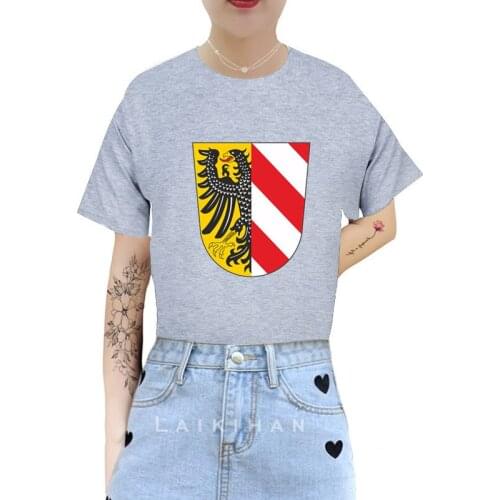 Nurnberg Coat of Arms T-shirts Women Vogue Vintage Tshirts Women O Neck Short Sleeve Best Friends Lady Girl Funny Hipster