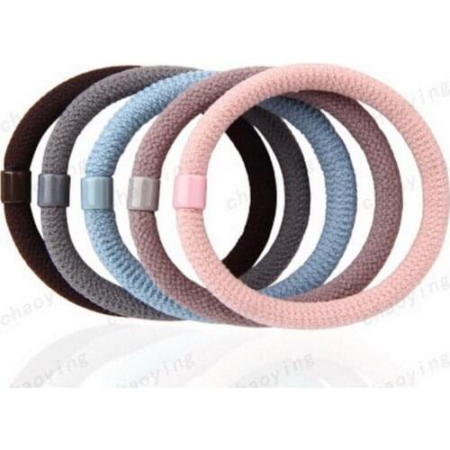 100Pcs Quality Womens Elastic Rubber Hair Bands Scrunchies For Kids Girl Hair Ties Rope Gums Beading Hair Accessories Wholesale