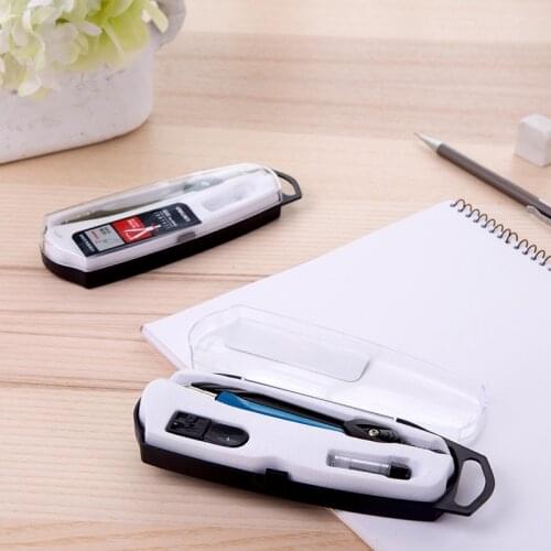 8645 stainless steel round rules Junior high school students in class with 30cm diameter metal pencil for the core drawing tool