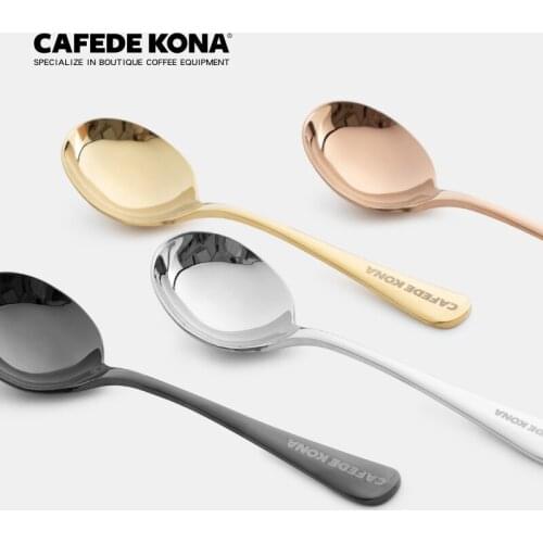 CAFEDE KONA CUPPING spoon Stainless steel professional barista cupping tools coffee Spoon ,4 colors are available