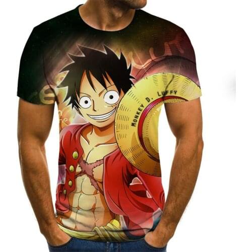 Hot selling mens t shirts Japanese anime T-shirt bf style tops funny print 3D all-in-one unisex leisure vacation seaside t shirt