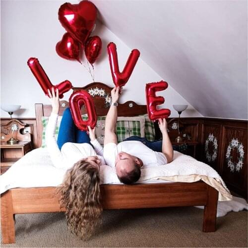 Ligatures Love Letter Foil Balloon Anniversary Wedding Valentines Birthday Party Wedding Decoration Globos Baby Shower