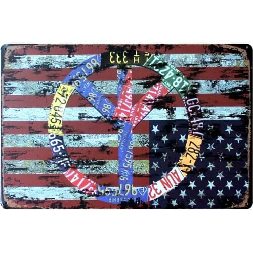 [ Mike86 ] Retro USA Flag Metal signs House Cafe Restaurant PUB Metal Painting B-8 Mix order 20*30 CM Free Shipping