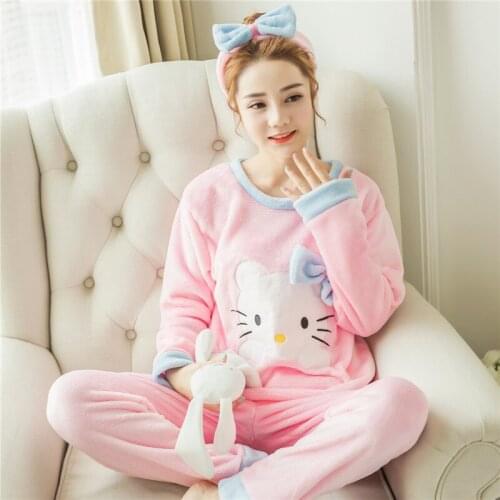 Fashion Winter Women Cotton Long Nightgown Cute Sleepwear Sleep Nightwear winter warm pajamas set lovely Cute Nightgowns clothes