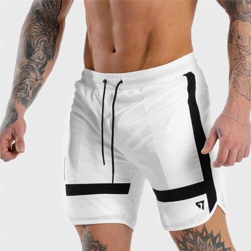 Men’s Casual Jogger Bodybuilding Sweatpants Mens fitness sports shorts running quick-drying summer thin training pants loose