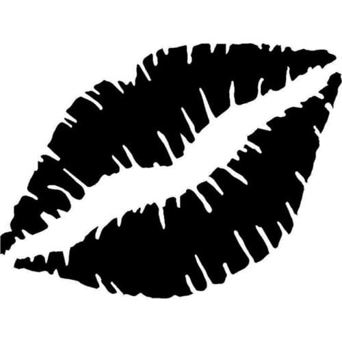 27*20.3CM Sexy Lips Kiss Personalized Car Stickers Fashion Car Cover Scratches Motorcycle Accessories C4-0302