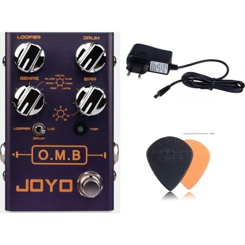 Joyo O.M.B LOOPER Drum Mode Guitar Pedal Auto-align Count-In Loop Effects Tap Tempo 7 Drum Style 40 mins Looper Effect Pedal