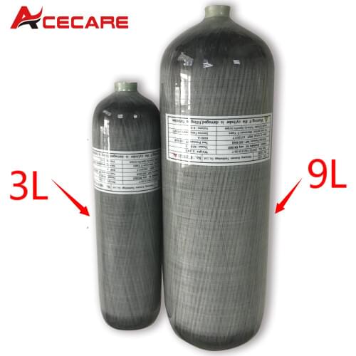 Acecare Pcp Air Rifle Cylinder Carbon Fiber 3L/9L 4500Psi Tank Compressed Air Guns To Hunt Air Rifle Speargun Spearfishing Pcp