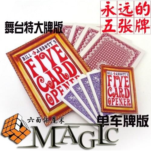 Five Card Opener - close-up stage card magic trick product / free shipping / wholesale