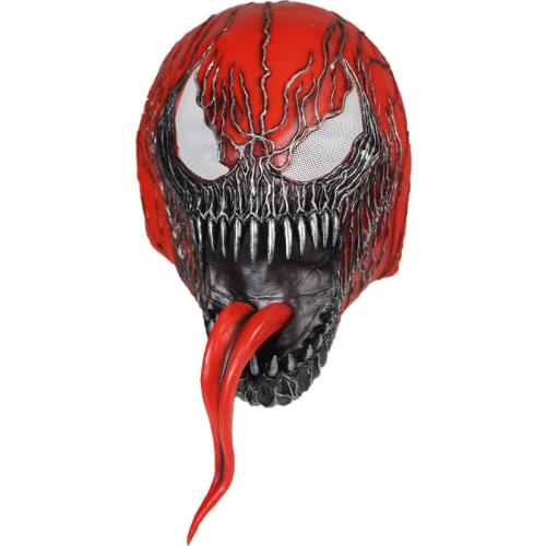 Reneecho Men Venom : Let There Be Carnage Mask Scary Latex Masks For Halloween Venom 2 Mask For Adult