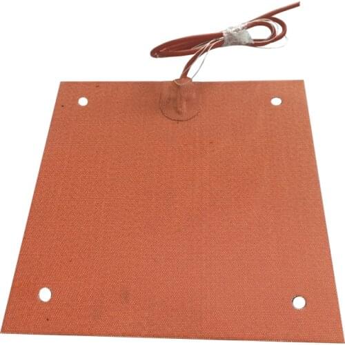 Silicone Heater Pad 400x400mm for Creality CR-10 S4 3D Printer Bed w/Screw Holes, Adhesive Backing & Sensor