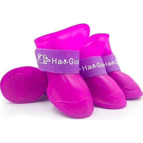 Pet Silicone Waterproof Dog Shoes Dog Soft Rubber Rain Boots, Non-slip Wear-resistant Pet Boots Outdoor Rain Boots, Pet Supplies