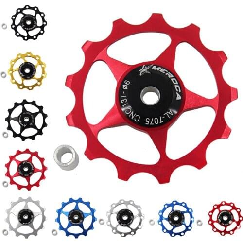 Mountain Bike Jockey Pulley Bicycle Steel Breaing Rear Derailleur Jockey Wheel 11T/13T Waterproof Dustproof Bicycle Accessories