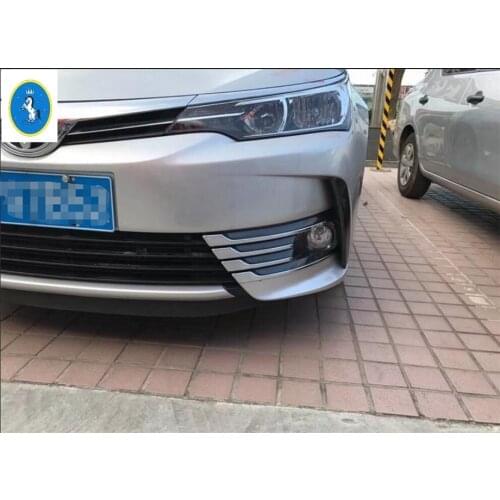 Yimaautotrims Auto Accessory Outside Front Face Fog Light Lamp Grid Grill Grille Cover Trim Fit For Toyota Corolla 2017 2018 ABS