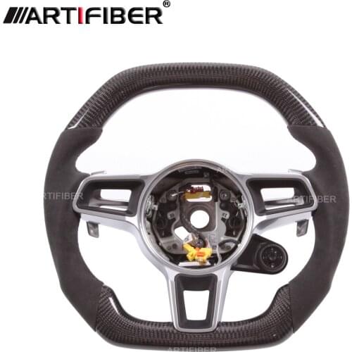 100% Genuine Carbon Fiber Steering Wheel for Porsche 911 Cayenne Macan Panamera Taycan Boxster Cayman Spyder Tycan Panamera GTS