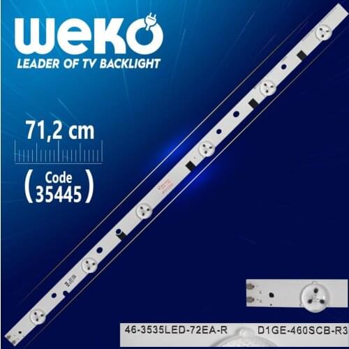 46-3535LED-72EA-R - D1GE-460SCB-R4 - 45.8 CM 6 LED- (WK-497)