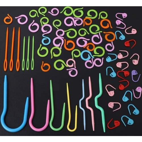 53 pcs Plastic Crochet Hook Knit Yarn Weave Knitting Needle Clip Marker Tool Set MAY-18A