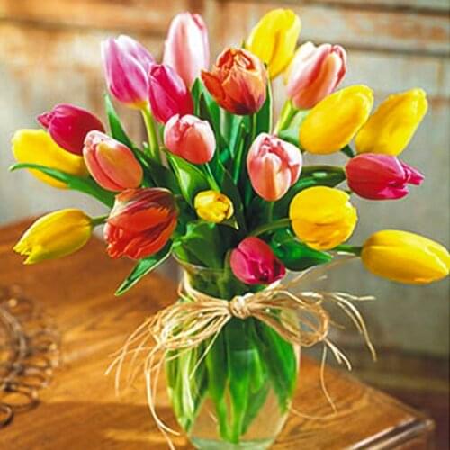 Full Square Drill 5D DIY Diamond Painting "Colored flowers" Embroidery Mosaic Picture Cross Stitch Rhinestone Home Decor Gift