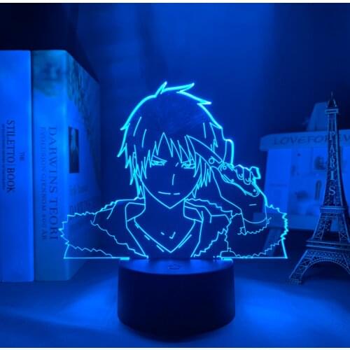 Anime Led Light Bungo Stray Dogs Izaya Orihara Figure for Room Decor Nightlight Kids Gift Manga Bungo Stray Dogs 3d Lamp Bedroom