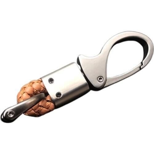 Car Keychain Gift Metal Leather Holder Clip Auto Parts for Car Key Ring Phone Handbag Charm Tote Pendant