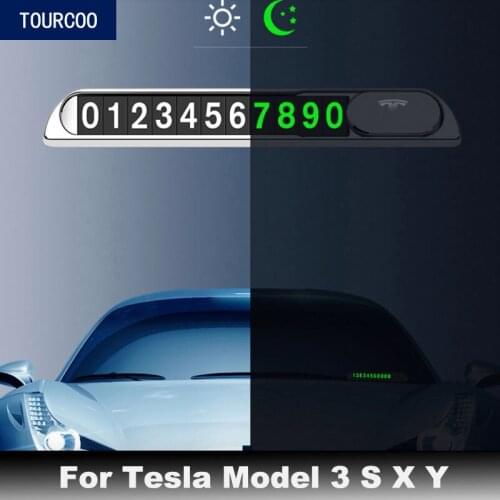 Car Styling Parking number plate for Tesla Model 3 S X Y