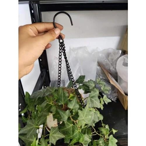 Elegant Black flower pot hook birdcage Chain billboard Chain3pcs