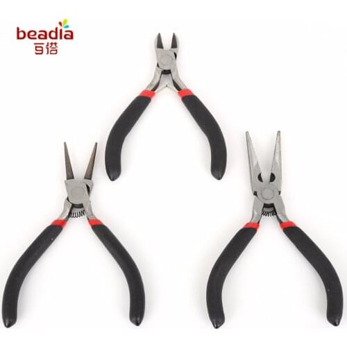 Hot!!Pliers Set Hight Quality 3pcs/set Black Color Handle Pliers For DIY Jewelry Making Pliers Tool