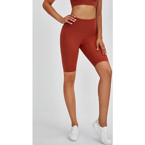 Sexy Gym Yoga Shorts High Waist Seamless Hip-up Tight Super Elastic Sports Shorts Double-sided Sanding Runing Fitness Slim Women