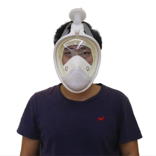 Adult 3D Filter Tube Silicone Mask Full Face Protection Dual-use Diving Mask Swimming Equipment Mask Snorkeling Set Scuba