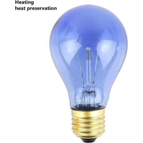 Heating Light Bulb 40W E27 A60 Blue Night Heat preservation Light For Pet Plant Brooder retro tungsten halogen lamp AC 220V
