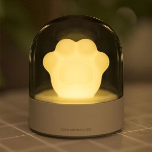 New Design Nightlight USB Charging Cartoon Cats Paw Led Light For Valentines Day Atmosphere Music Box Decoration Night Light