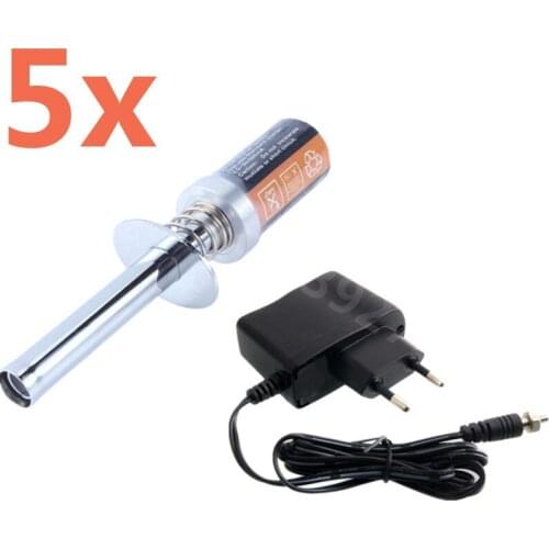 Wholesale 5Sets/Lot RC Cars HSP 1800mAh Rechargeable Glow Plug Igniter 80101 with charger 80231 R/C Nitro Engine Tools kit
