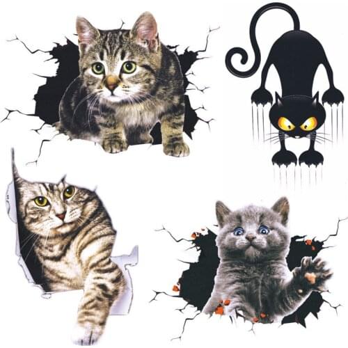 Lovely Pug Cat Heartbeat Reflective Car Vehicle Body Window Sticker Decals Decor Car Exterior Accessories Boutique Wholesale