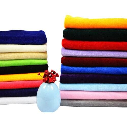Polyester Knitted Velvet Fabric Solid Color For Dress Stage Costumes Curtains Wedding Decor Drape Stretch Veldour Telas 50X160CM