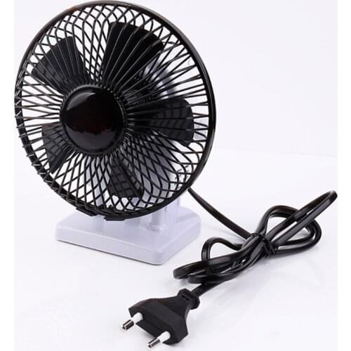 AC 220V Portable Metal Fan for Home Office Desk Table EU Plug 13W Personal Fan