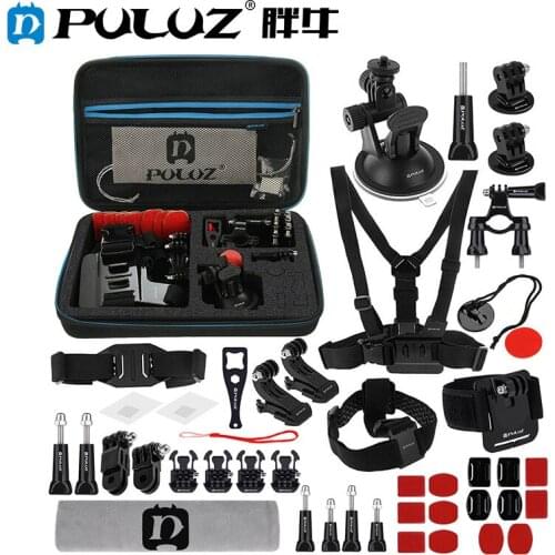PULUZ 45 In 1 Accessories Ultimate Combo Kits with EVA Case for GoPro Xiaoyi Action Camera for Gopro Hero Accessoires