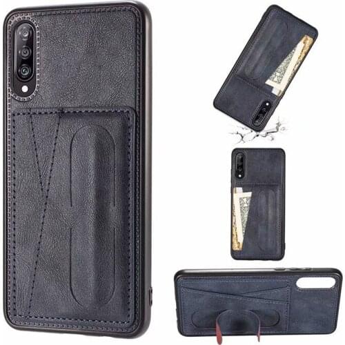Luxury Business Leather phone Case For Samsung Galaxy A50 A20 A30 A40S A70 A80 A90 A51 A71 A7 2018 A750 With Car Magnetic Stand