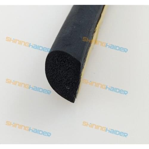 Thickness 3mm 4mm 5mm 8mm 10mm self-adhered semicircle EPDM foaming sealing strip half-round self-adhered EPDM foaming strip