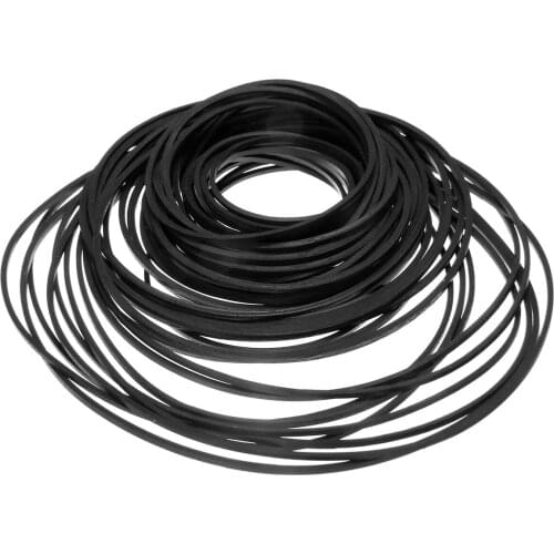 60pcs Universal Repair Mix Cassette Tape Machine Square Belt 40-130mm Assorted Common Tape Drives Belt For CD-ROM Video Machines