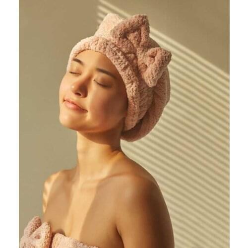 Thickened Strong Absorbent Shower Cap Women Salon Towels Bathroom Cotton Towel Hair Towel Bath Towels For Adults