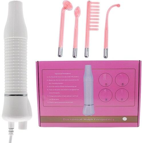 High Frequency Facial Device Electrotherapy Wand Glass Tube Tag Spot Acne Remover Hair Facial Body Spa Beauty Care Tools TSLM1