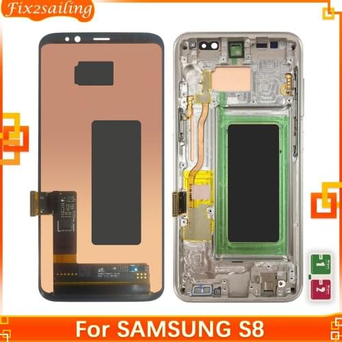 New For Samsung Galaxy S8 LCD No With Frame Super Amoled G950F G950U Touch Screen S8 Plus G955F G955U Touch Screen Assembly