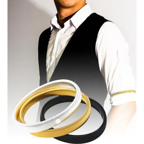 1 pc Men Shirt Sleeve Holder Metal Arm Bands Hold Ups Garter Elasticated Band Solid Hot Sale 2018 Fashion Metal Arm Band