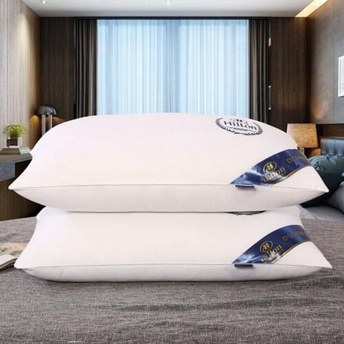 2pcs/lot Hotel embroidery soft velvet neck pillow. Household Solid color embroidery washable pillows.Manufacturer sales