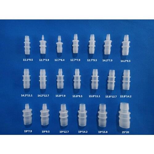 2 Pcs Plastic straight through two-way direct/variable diameter hose joint/variable diameter direct pagoda joint size adapter