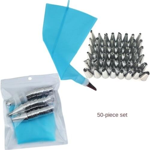 26Pcs/Set Silicone Kitchen Accessories Icing Piping Cream Pastry Bag 6 Stainless Steel Nozzle Set DIY Cake Decorating Tips Set