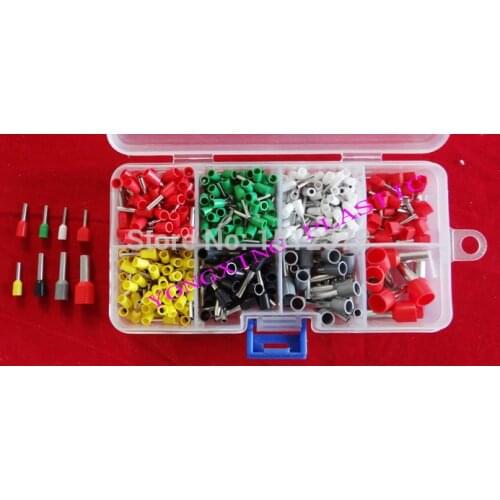 500PCS/box insulated wire ferrules cable ends terminal cable ferrules 8 size 6 color